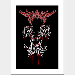 Red White Baby Metal Posters and Art